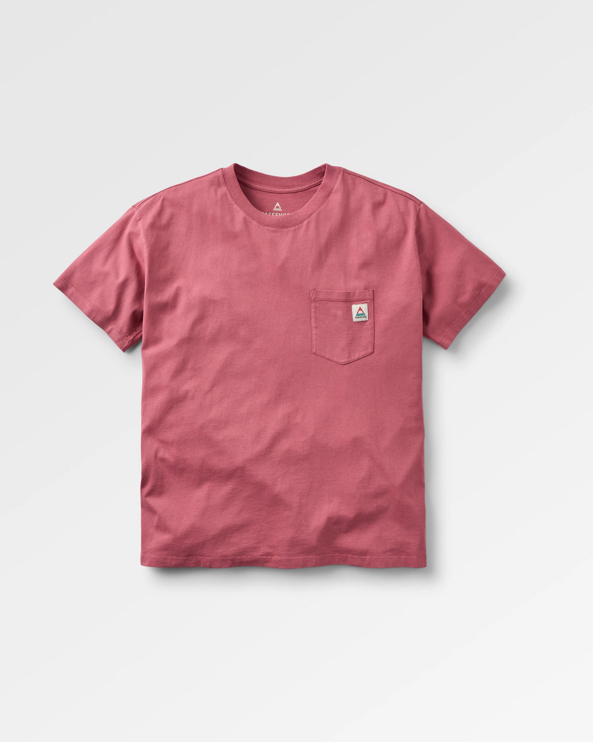 Heritage Relaxed Fit T-Shirt - Mauve Dusk - Flatlay