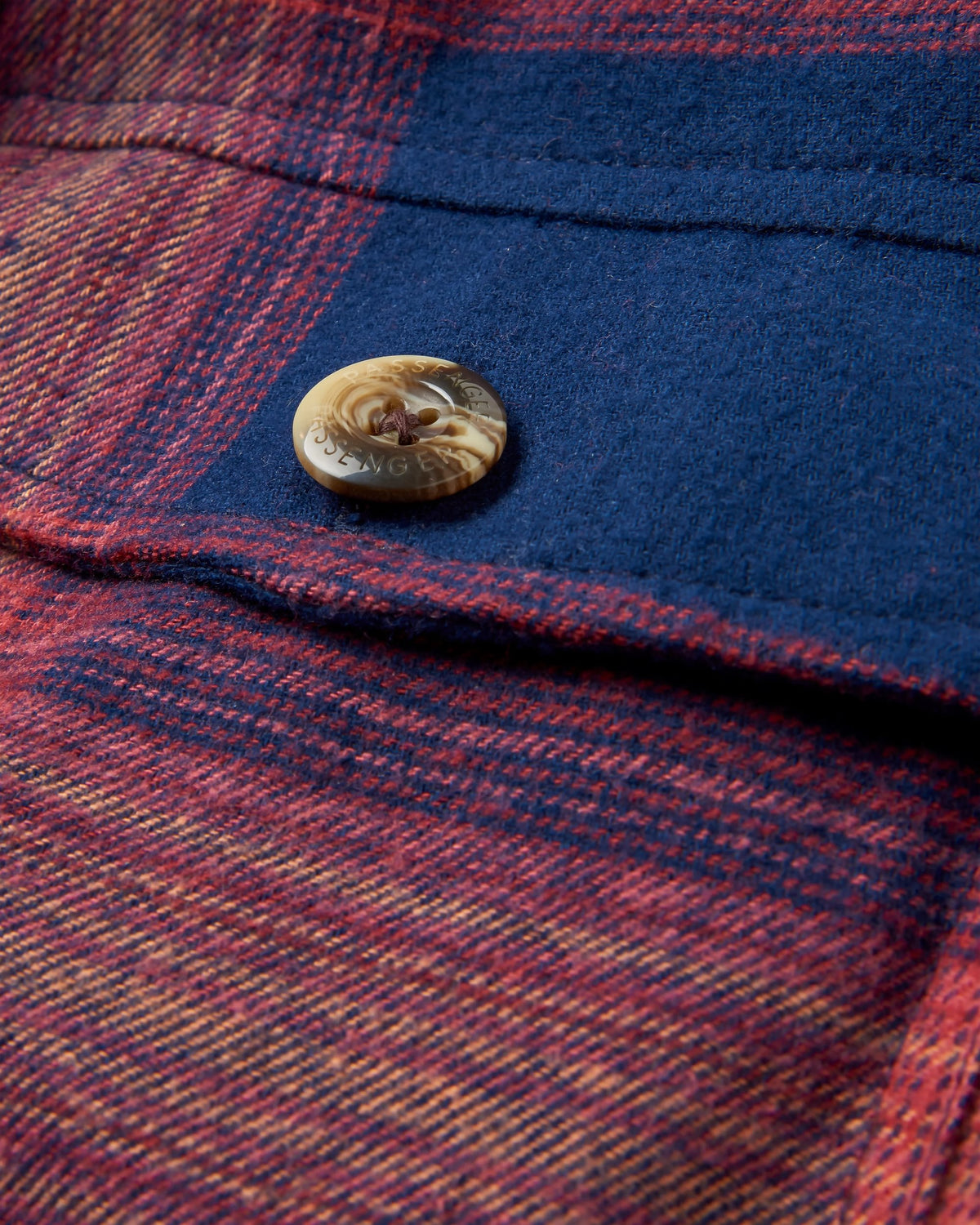 Stella LS Shirt - Rich Navy/ Red Ochre Check - Flatlay