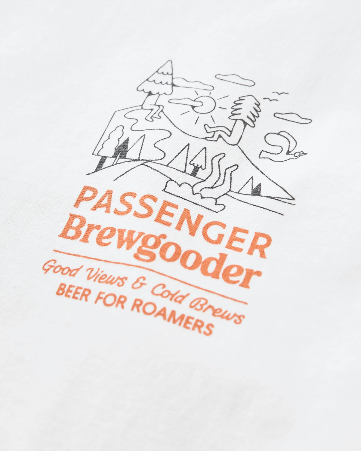 Brews & Views T-Shirt Passenger X Brewgooder - White - Flatlay