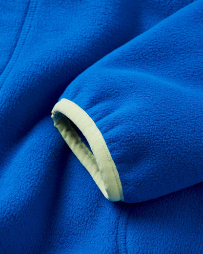 Folksy Sherpa Fleece - Azure Blue - Flatlay