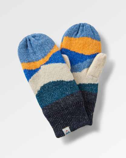 Scenic Fleece Lined Mittens - Scenic Orange - Flatlay
