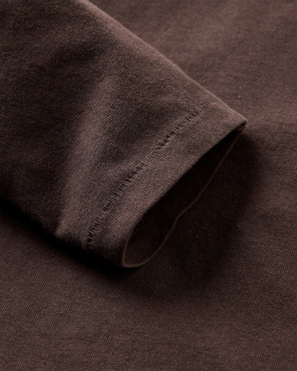 Escapism Recycled LS T-Shirt - Espresso - Flatlay