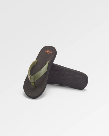 Santos Flip Flop - Khaki - Flatlay