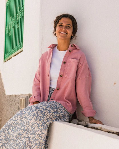 Maya Twill Overshirt - Pink Haze - Lifestyle