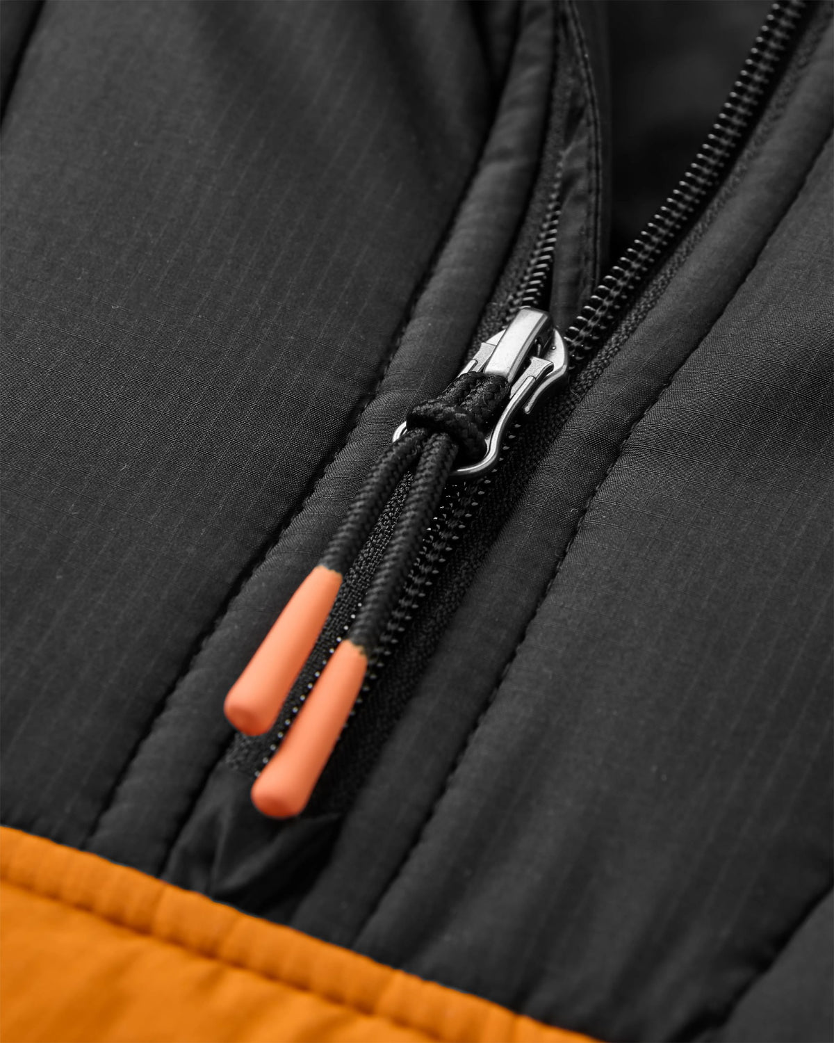 Oceanic Insulated Anorak - Black/Retro Orange - Flatlay
