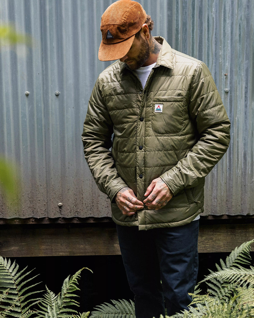 Grain Insulated Overshirt - Khaki - Lifestyle