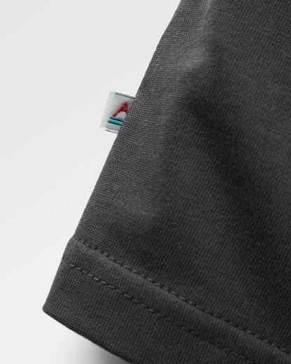 Waves & Trees Cotton T-Shirt - Charcoal - Flatlay