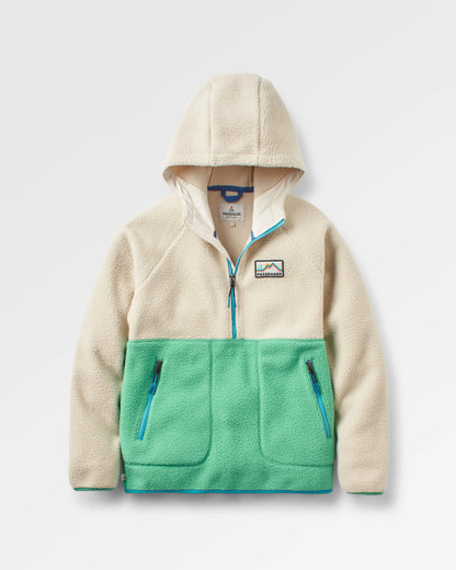 Maine 1/2 Zip Sherpa Fleece - Green Spruce - Flatlay