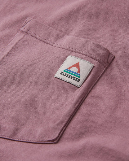 Heritage Relaxed Fit T-Shirt - Grape - Flatlay