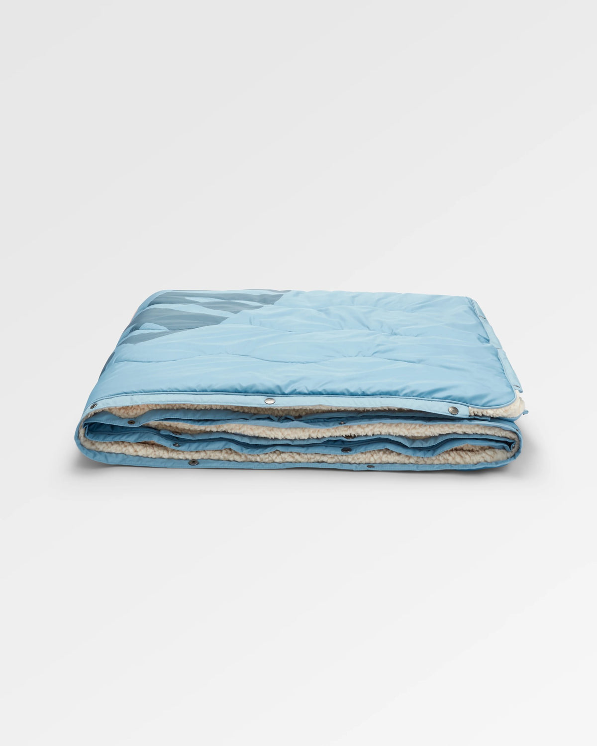Cabin Sherpa Blanket - Faded Denim - Flatlay