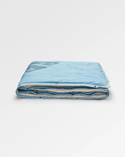 Cabin Sherpa Blanket - Faded Denim - Flatlay