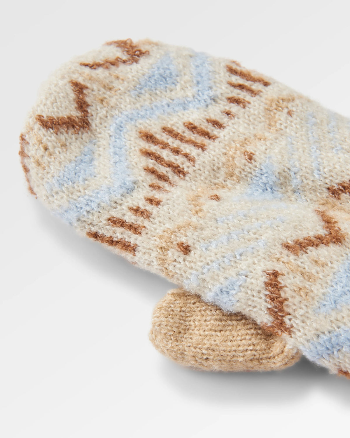 Nettle Fleece Lined Mittens - Birch - Flatlay
