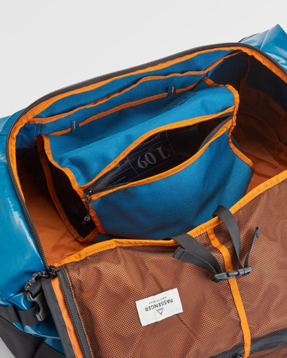 Roamer 60L Duffel Bag - Tidal Blue - Flatlay