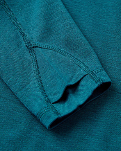 Camp Wild Lightweight Merino Blend LS T-Shirt - Mediterranean - Flatlay
