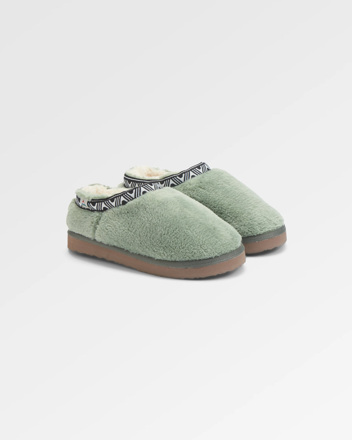 Ember Sherpa Fleece Slipper - Pistachio - Flatlay