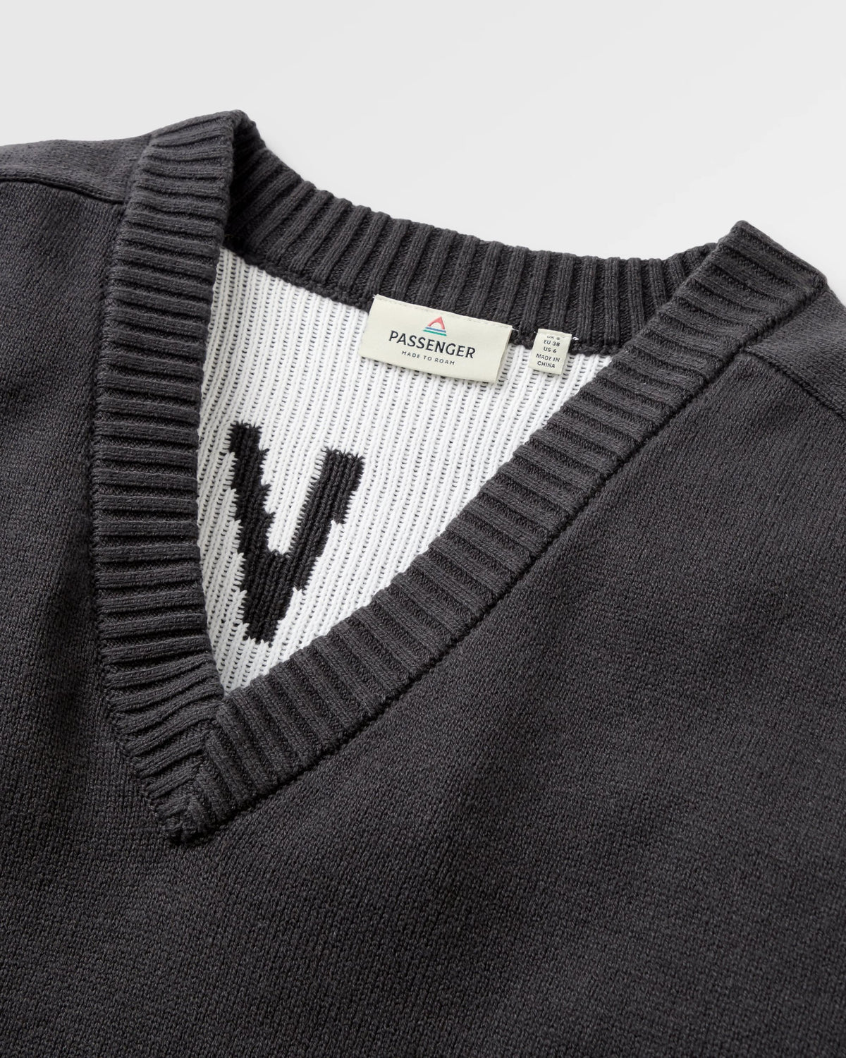 Penida Knitted Jumper - Faded Black - Flatlay