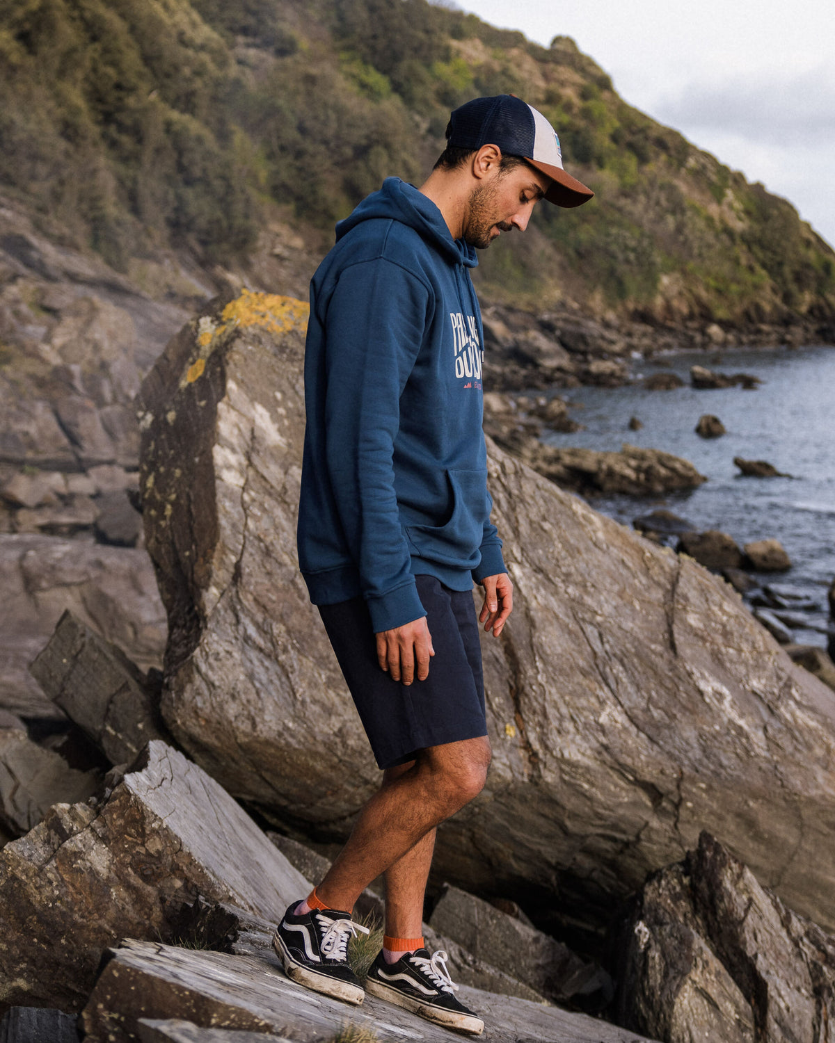 Yuca Cotton Hoodie - Dark Denim - Lifestyle