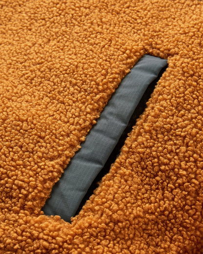 Woodland Polar-lined Sherpa Fleece - Retro Orange - Flatlay