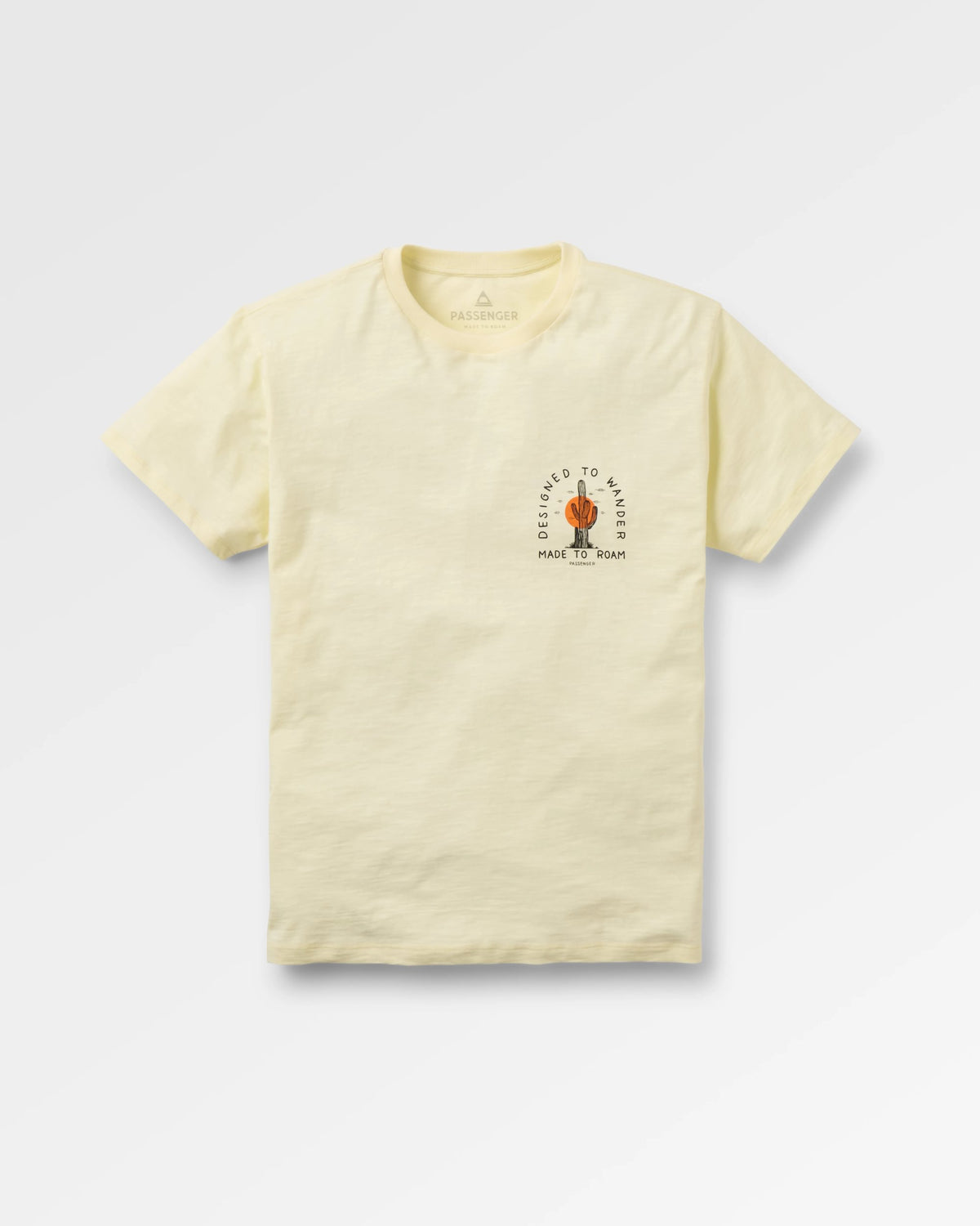 Women's Explore T-Shirt - Pale Yellow - Flatlay