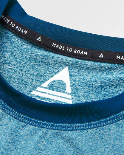 Classic Active T-Shirt - Blue Steel Marl - Flatlay
