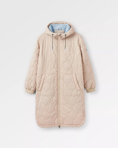 Flora Long Insulated Parka - White Pepper - Flatlay