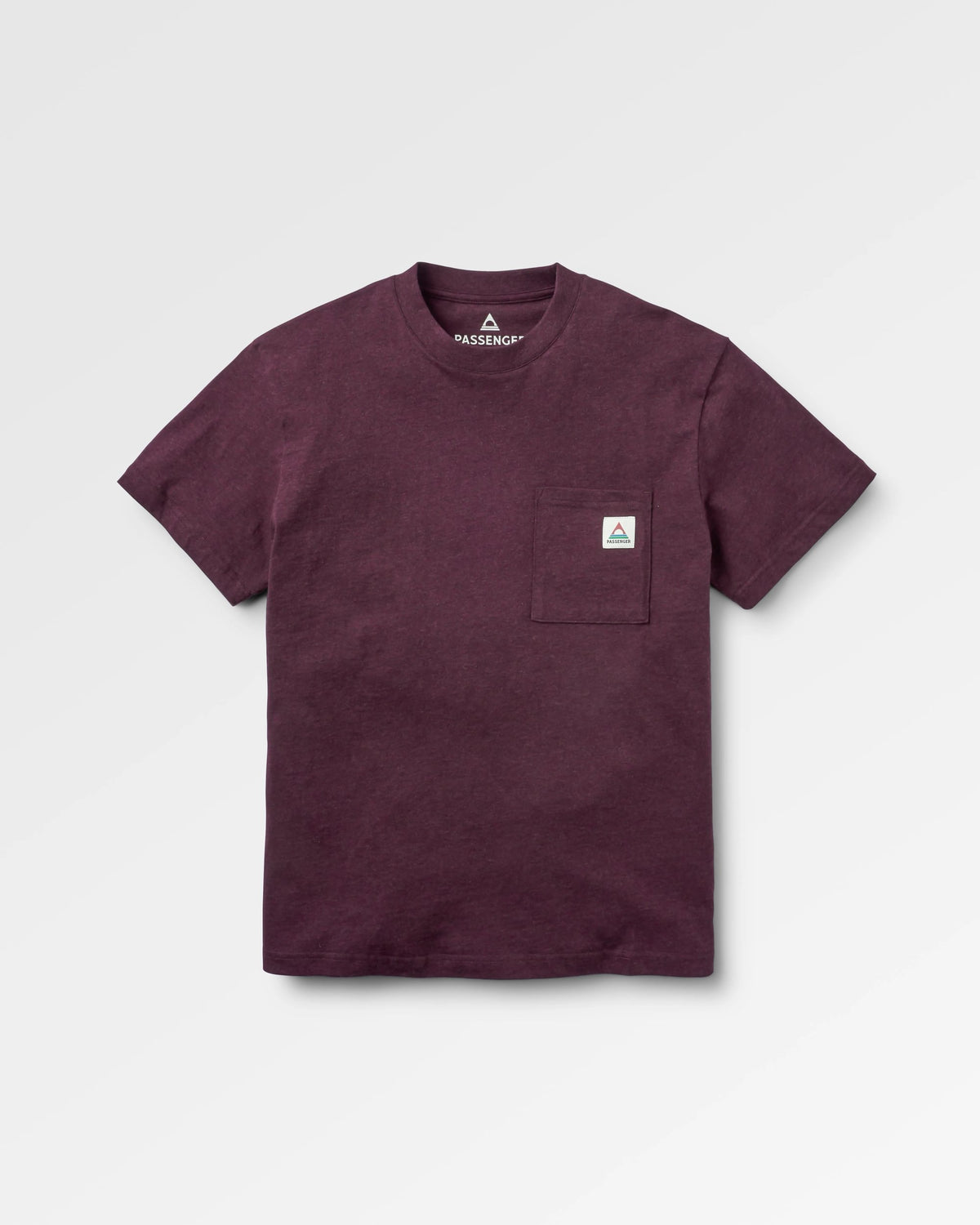 Heritage Relaxed Fit T-Shirt - Wine Marl - Flatlay