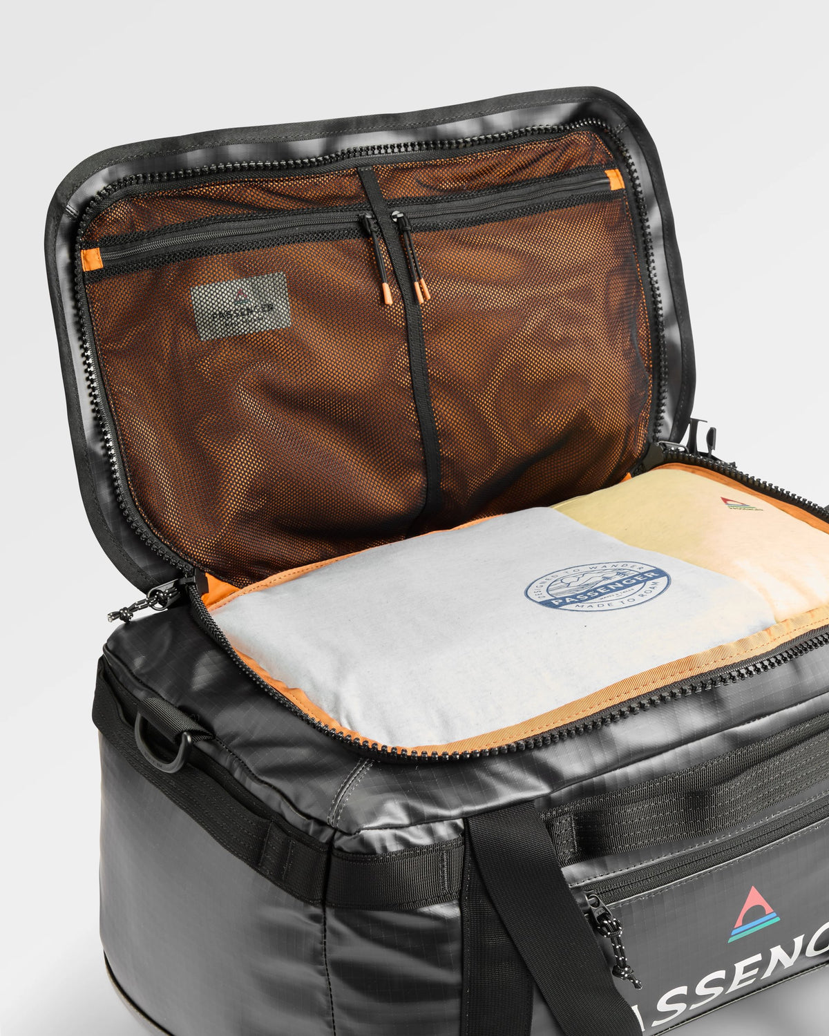 Roamer 40L Duffel Bag - Phantom Black - Flatlay