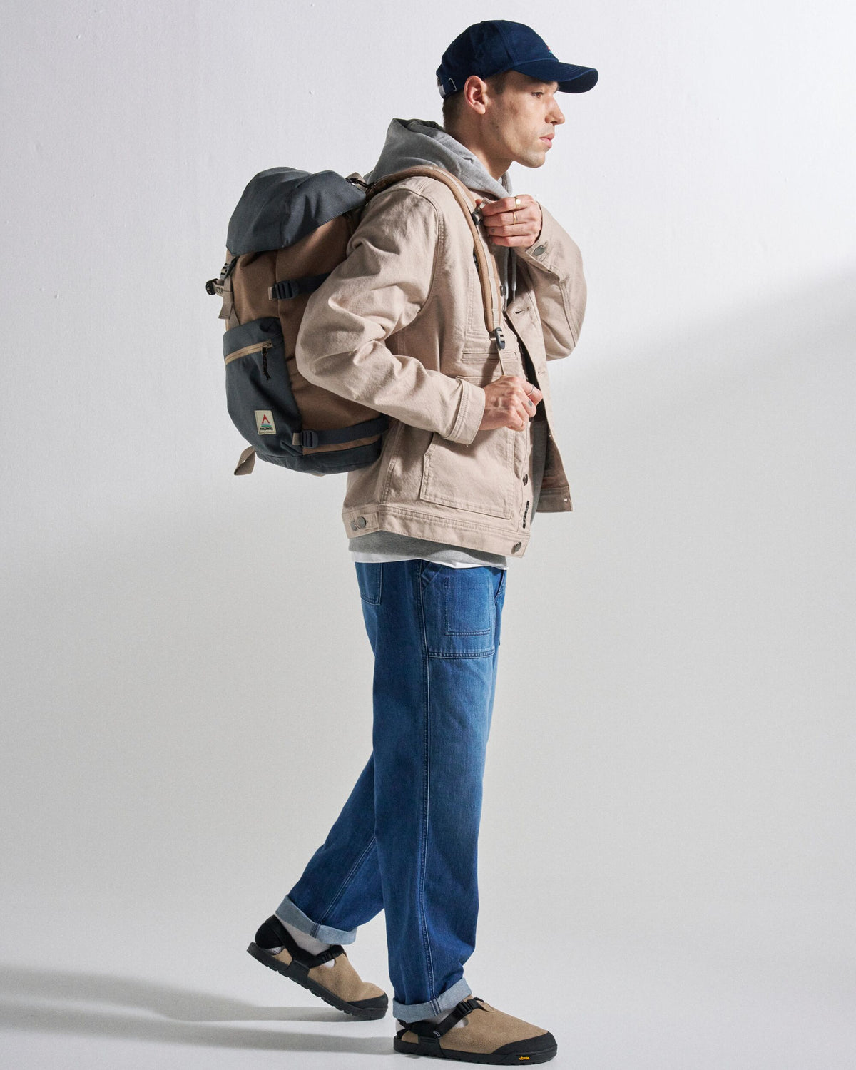 Vantage Cotton Canvas Jacket - Simply Taupe - Studio Model