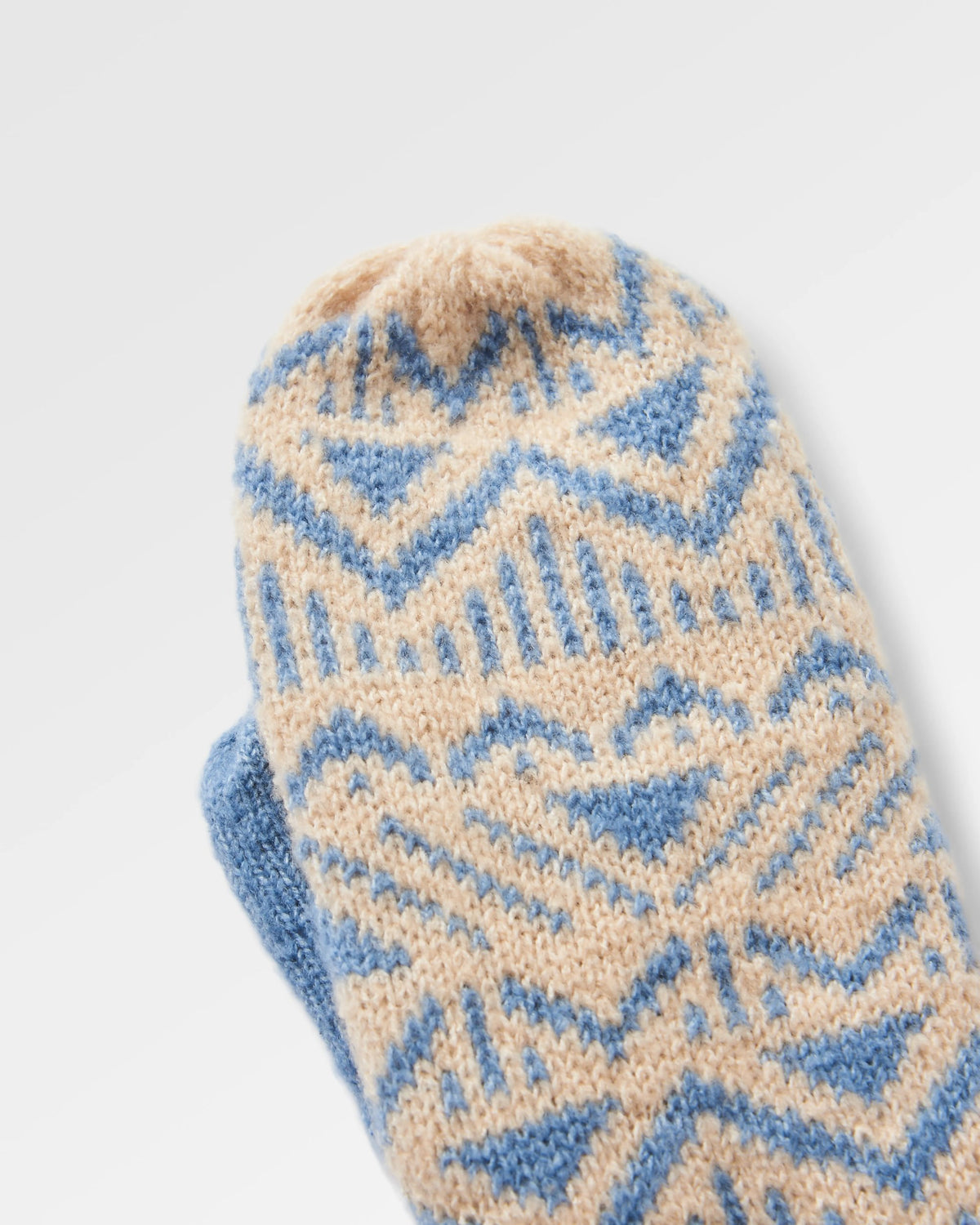 Nurture Fleece Lined Mittens - Faded Denim - Flatlay