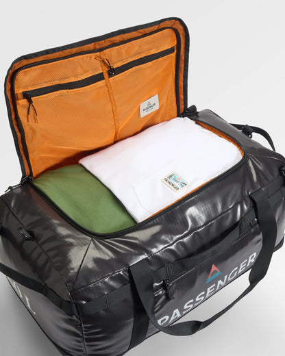 Roamer 60L Duffel Bag - Phantom Black - Flatlay