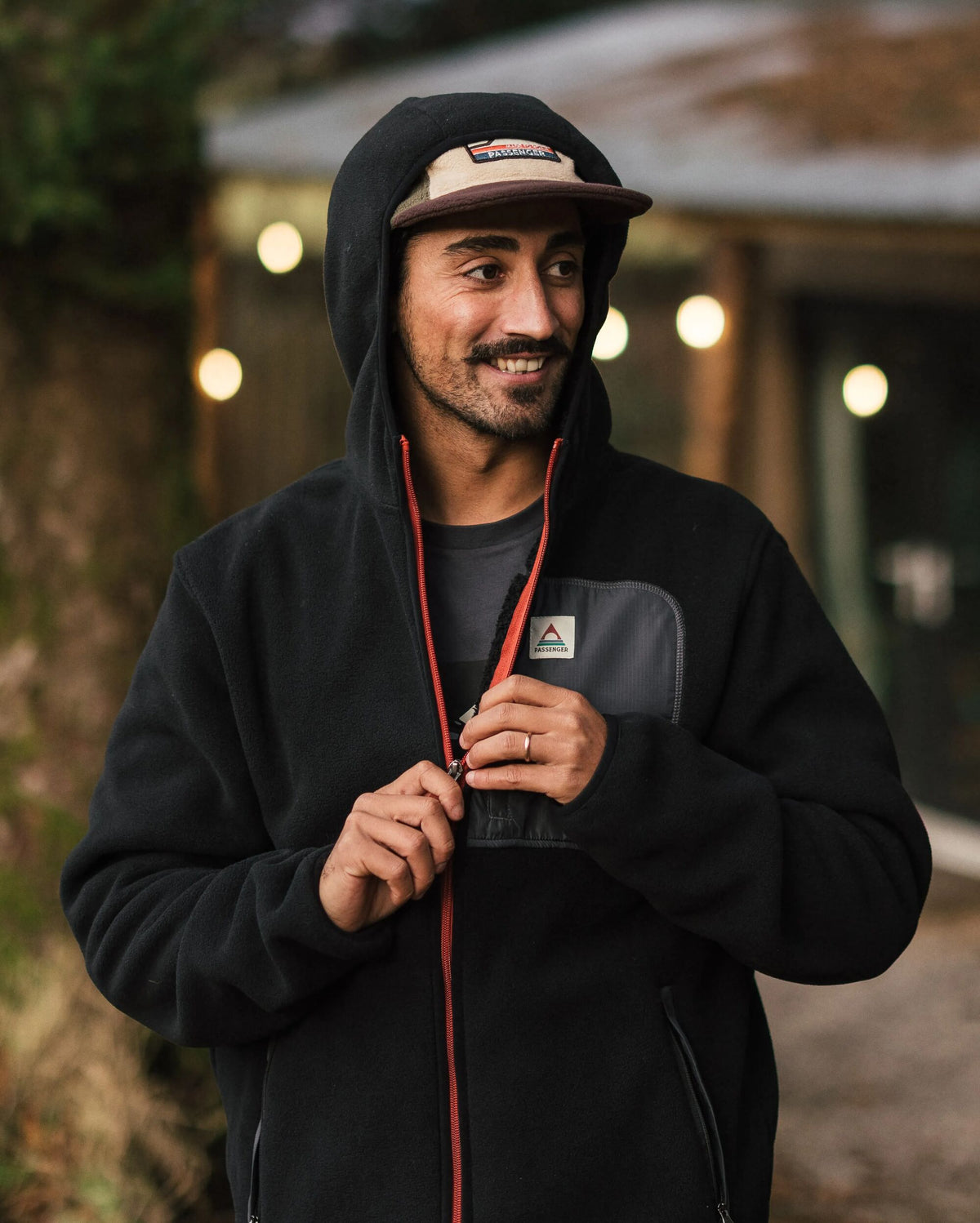 Loch Hooded Polar Fleece - Black - Lifestyle