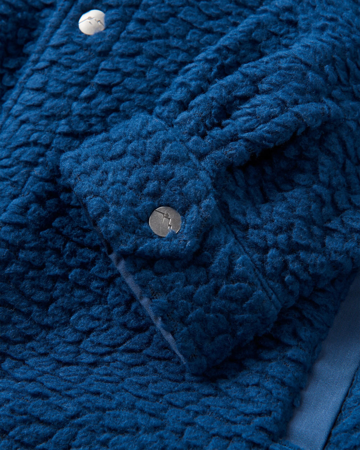 Rappel Sherpa Oversized Shirt - Dark Denim - Flatlay