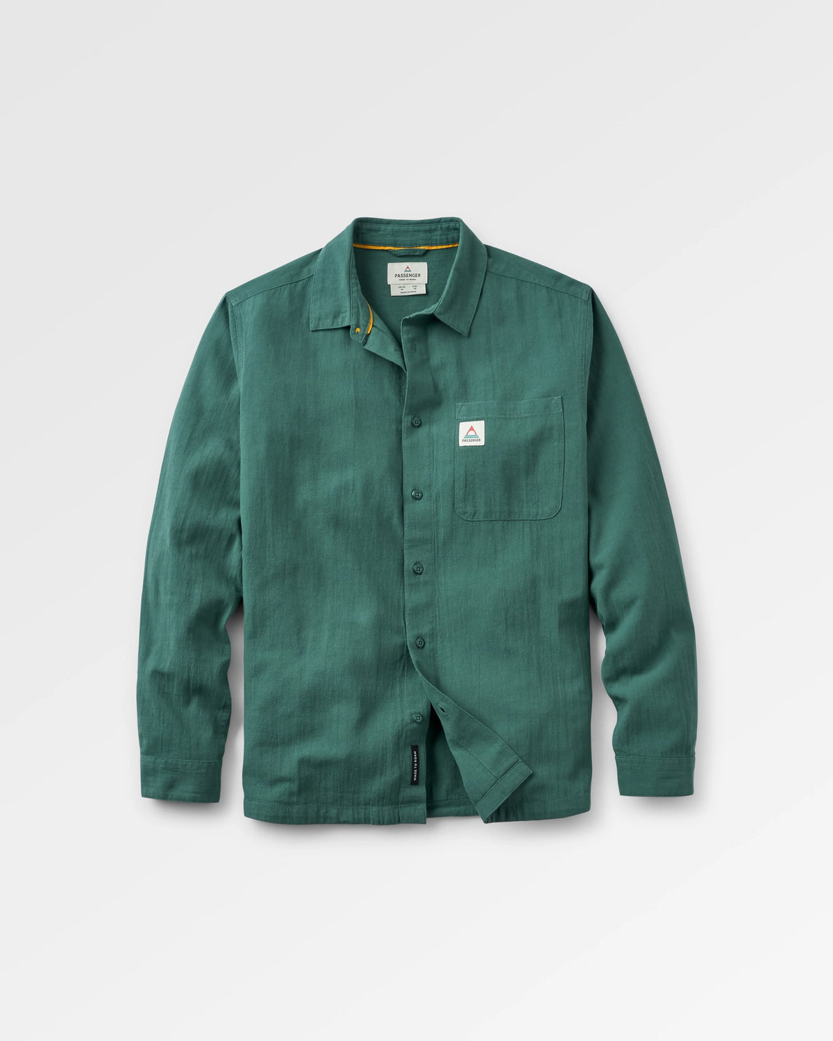 Arica Textured Cotton Shirt - Deep Ocean - Flatlay