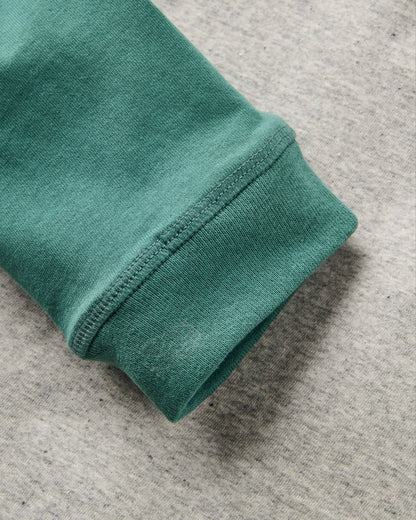 Laidback Relaxed Fit LS Raglan T-Shirt - Grey Marl - Flatlay