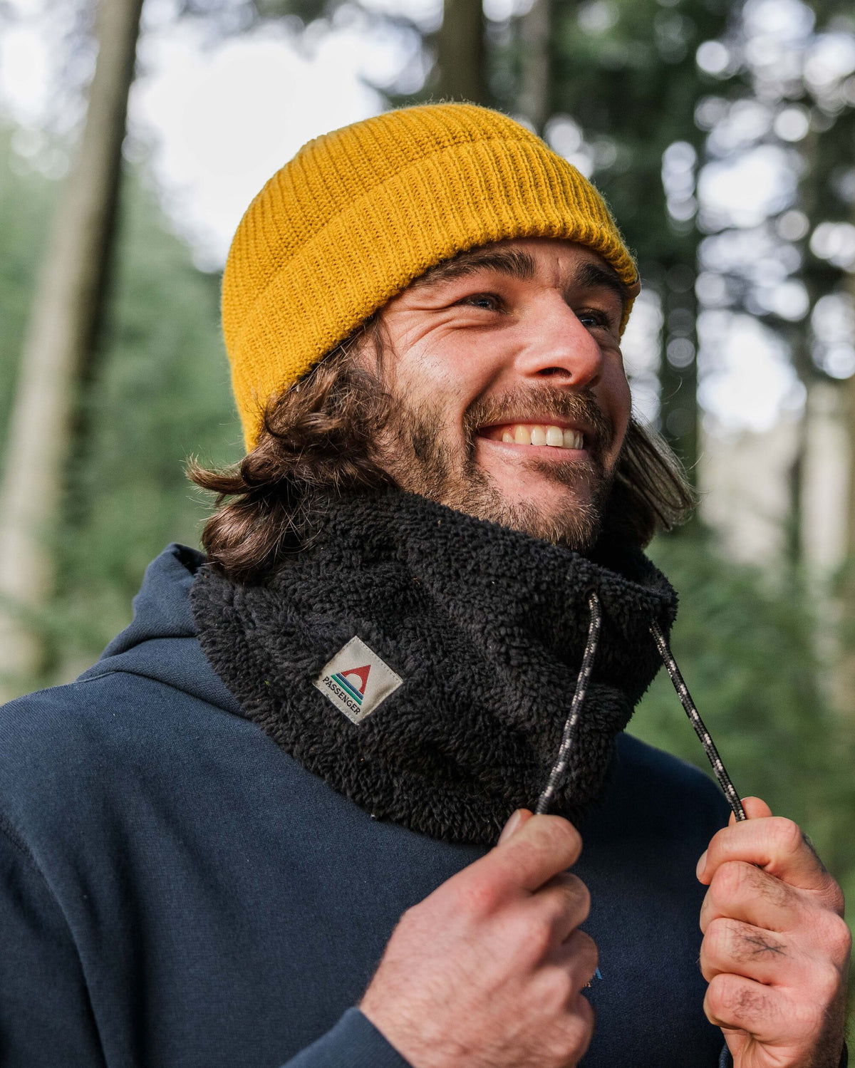 Ash Sherpa Fleece Snood - Black - Lifestyle - Male