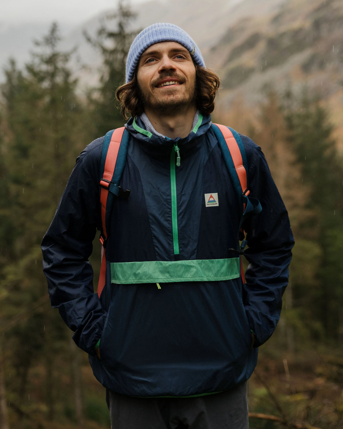 Gusto Windshell Anorak - Rich Navy/Dark Denim - Lifestyle