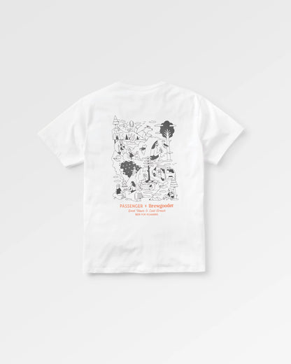Brews & Views T-Shirt Passenger X Brewgooder - White - Flatlay