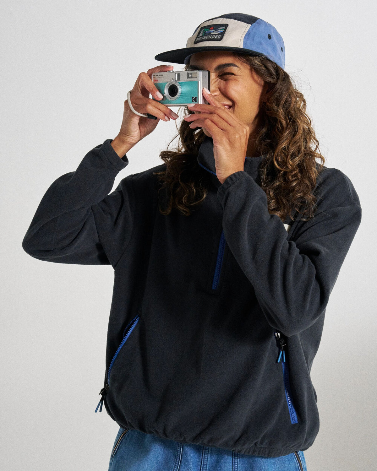 Ayla Micro Polartec® Fleece - Black - Studio Model