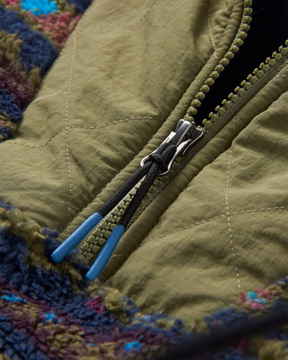 Beaumont Sherpa Hooded Fleece - Mountain Geo Multi - Flatlay