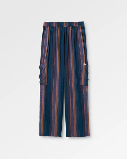Someday Woven Trouser - Dark Denim Multi Stripe - Flatlay