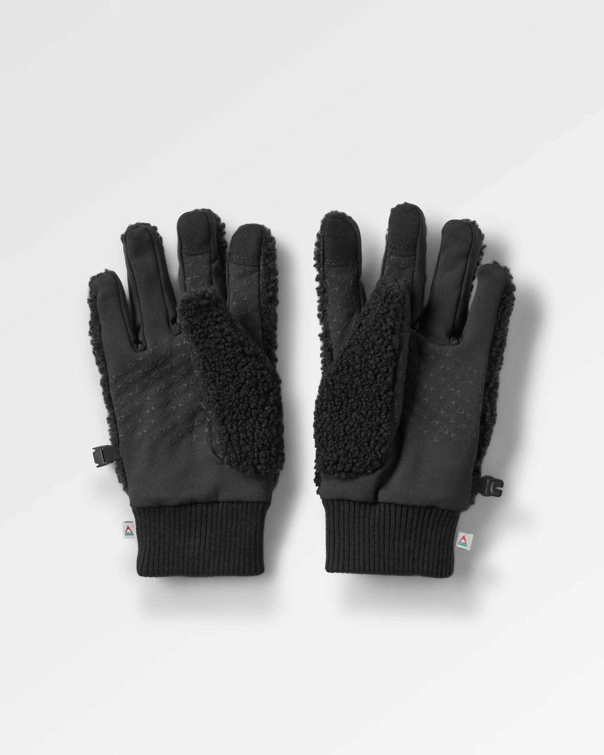 Snowfall Sherpa Gloves - Black - Flatlay