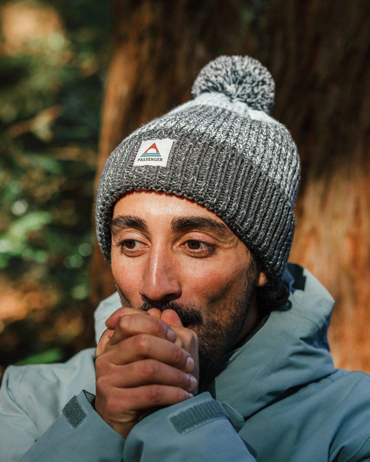 Crag Bobble Hat - Charcoal/Stone - Lifestyle - Male