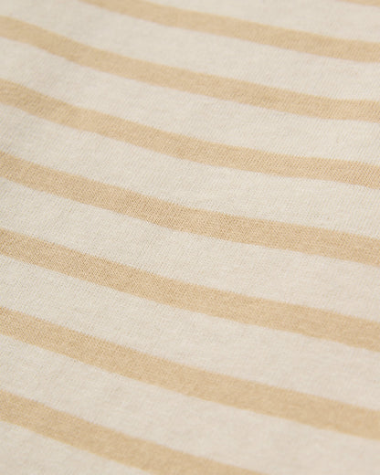Zen Relaxed Fit T-Shirt - Stone Stripe - Flatlay