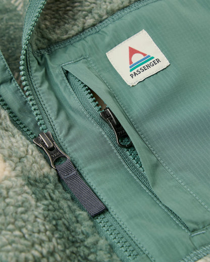 Offroad Sherpa 1/2 Zip Fleece - Dark Forest Check - Flatlay