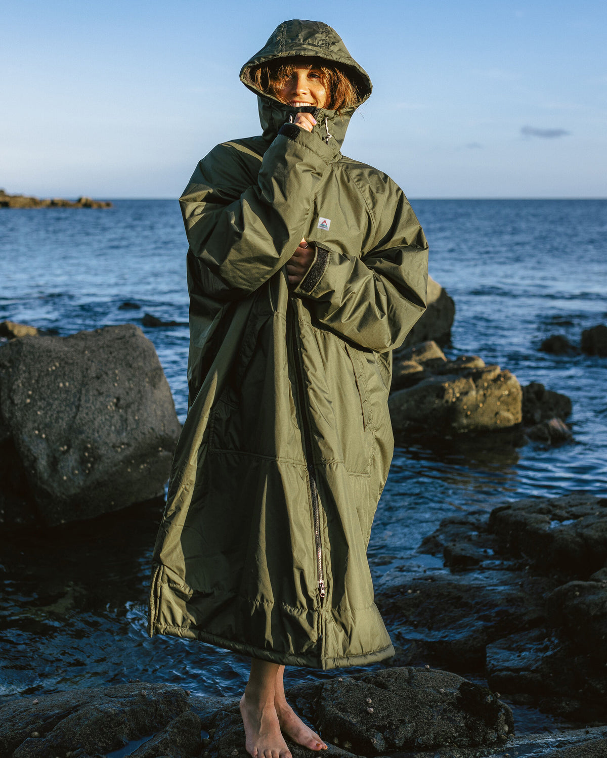 Waves Sherpa Lined Changing Robe - Khaki - Lifestyle - Female