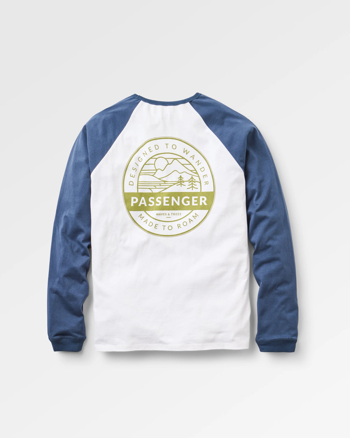 Odyssey Raglan LS T-Shirt - Rich Navy/White - Flatlay