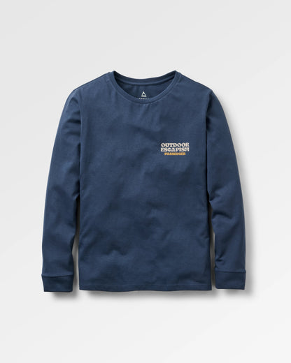 Patch LS T-Shirt - Rich Navy - Flatlay