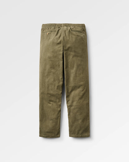 Adventurer Corduroy Trouser - Dusty Olive - Flatlay