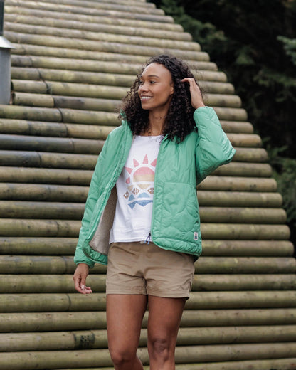 Earthy Sherpa Lined Insulated Jacket - Green Spruce - Lifestyle