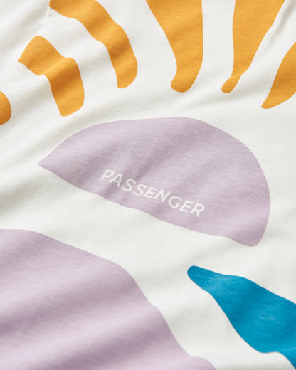 Sunsets Cotton T-Shirt - Marshmallow - Flatlay